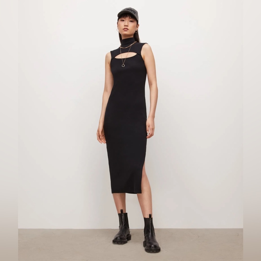 All Saints Kiki Sleeveless Dress - Black Size 2